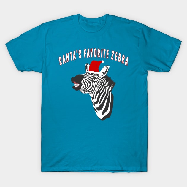 Santa's Favorite Zebra T-Shirt by Jesabee Designs